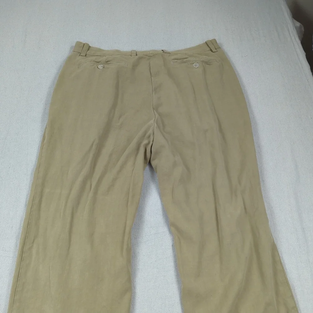 Tommy Bahama Pants Mens 38x32 Khaki Silk Casual Preppy Pleated